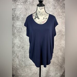 Athleta Deep Blue Short Sleeve Women's Top Size M